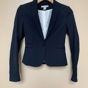 H&M one button navy blazer